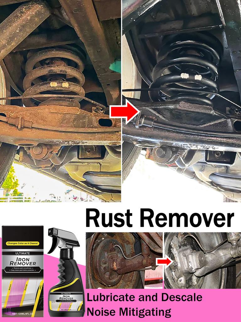 Car Rust Remover Spray - Wheel & Exhaust Pipe Iron Powder Cleaner