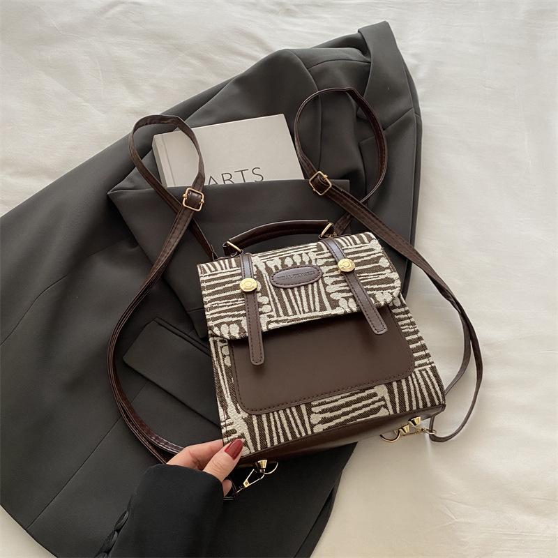 

Повседневный универсальный клетчатый рюкзак женский дорожный рюкзак контрастного цвета мини портативный школьный ранец