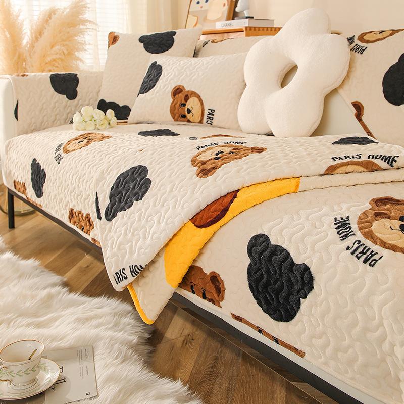 Universal Milk Velvet Sofa Cushion for All Seasons, Thickened Sofa Cover, Plush Cover Cloth