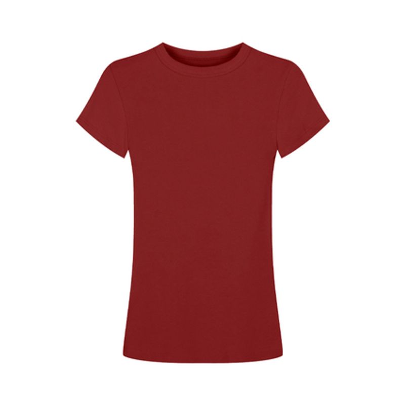Basic Style Silm Pullover Tops round Neck Short Sleeve T-shirt