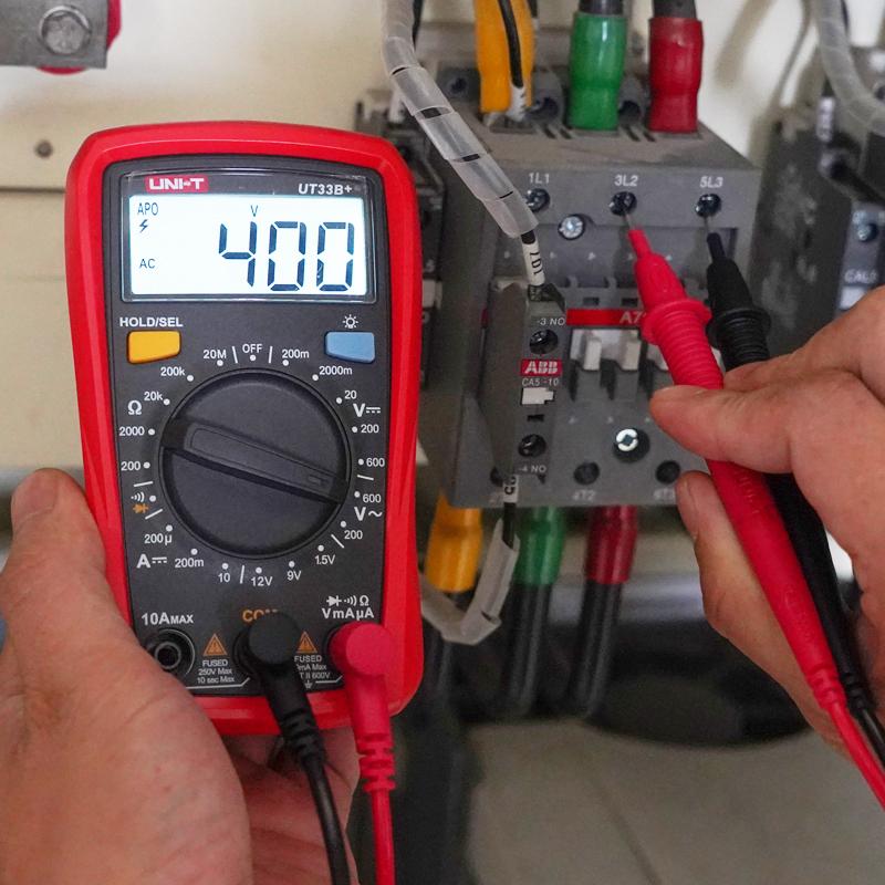 UNI-T UT33+ series handheld digital multimeter UT33A+/UT33B+/UT33C+/UT33D+; LCD backlit display