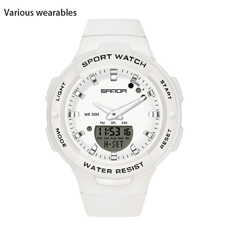 

Різнокольорові чоловічі та жіночі годинники для середньої школи, модний тренд для відпочинку на природі