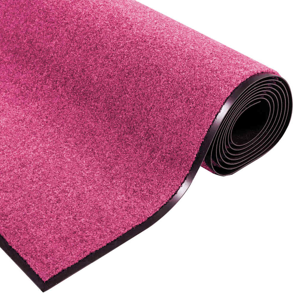Doormat Pink and Black 120 X 250 Cm 100percent Polyamide