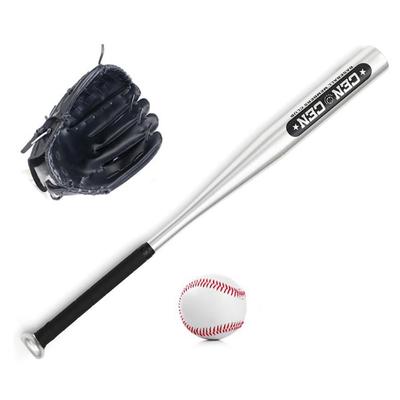 Set di palline da baseball Mazza da baseball + baseball + guanti da baseball Mazza da baseball in lega di alluminio da 25 pollici 10,5 pollici