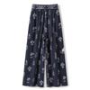 Women's Floral Print Elastic Waist Wide-Leg Pants