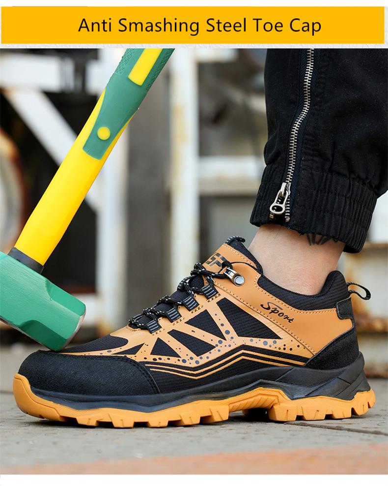 Protective Work Shoes with A Steel Toe Indestructible Safety Shoes Man for Work Anti Slip Work Shoes Woman Light Work Sneakers