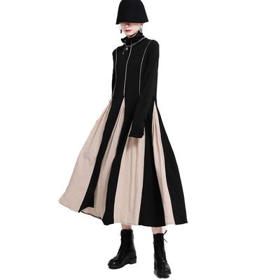 Long Long Inner One [Mouhoukyo] Women's Dress, Sleeve, Figure-Flattening, Slimming, Dress, Fall/Winter (Color Shown, Size)