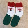 Cozy Coral Fleece Christmas Socks: Velvet Santa Half-Sided, Warm Floor Stockings for Autumn & Winter