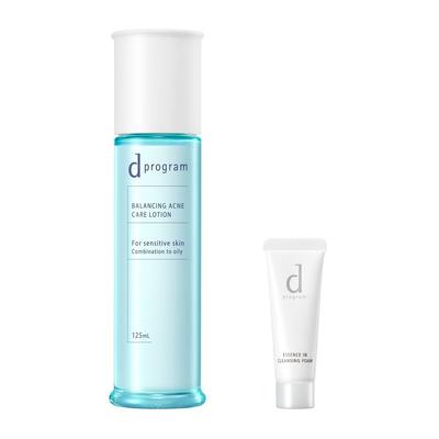 D program Online Exkluzivní sada Balance Péče o pleť se sklonem k akné Lotion EX 125 ml Čisticí přípravek na obličej 20 g Lotion Mléčné tonikum Pro citlivou pleť Zabraňuje Zaměřuje se na bakterie