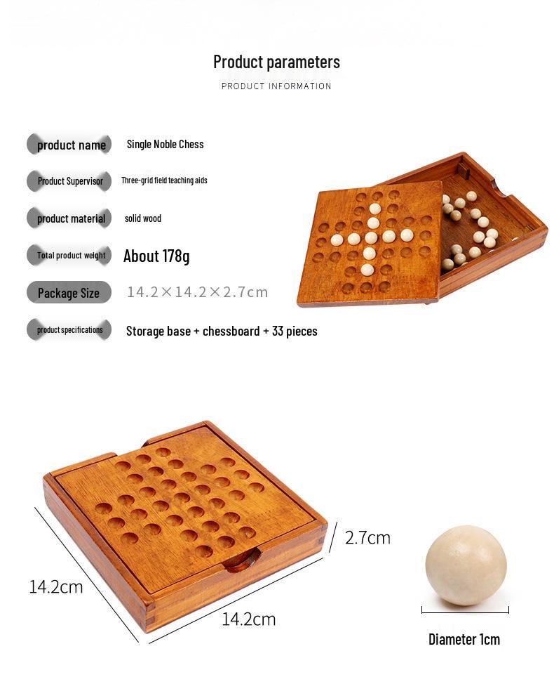 Wooden Children's Classic Diamond Chess Puzzle for Early Education