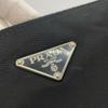 PRADA Hobo Triangle Logo Shoulder Bag black Women One Belt Pack used