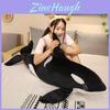 Realistic Tiger Whale Plush Toy Soft Stuffed Animal Ocean Creature Humpback Whale Pillow Doll