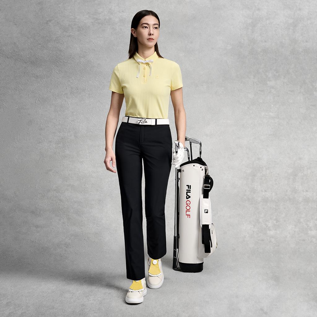 FILA Golf Series Comfortable Pullover Knitted Short Sleeve Golf Shirt Women tops A11W625103F-YE