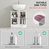 Under Sink Bathroom Cabinet, Under Sink Cabinet with Adjustable Shelf and Open Compartment for Basin with or without Pedestal, 60 x 30 x 60cm, White