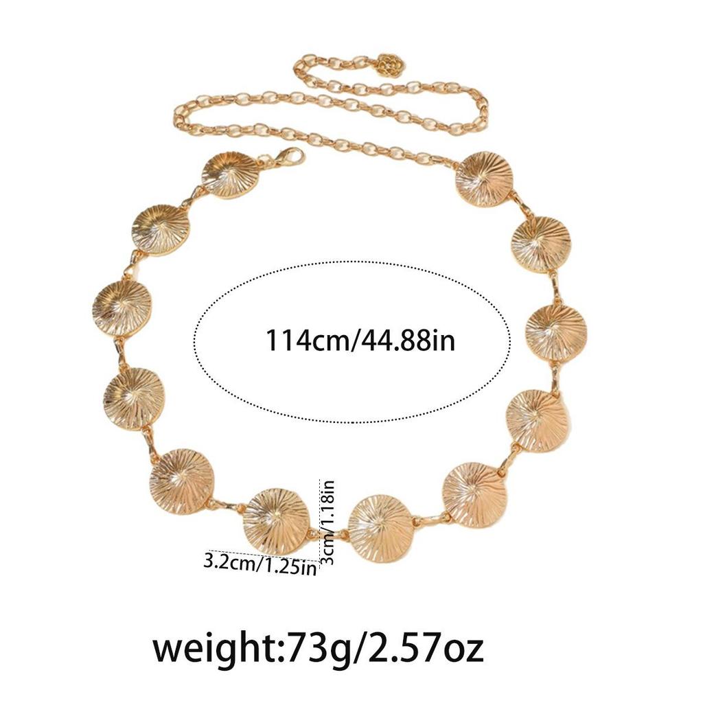 Bohemian Retro Metal Waist Chain for Women - Ethnic Style Body Jewelry