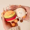 Drawing Feet Plush Food Pendant Sausage Plush Doll Toy Sweet Hamburg Key Chain  Gift