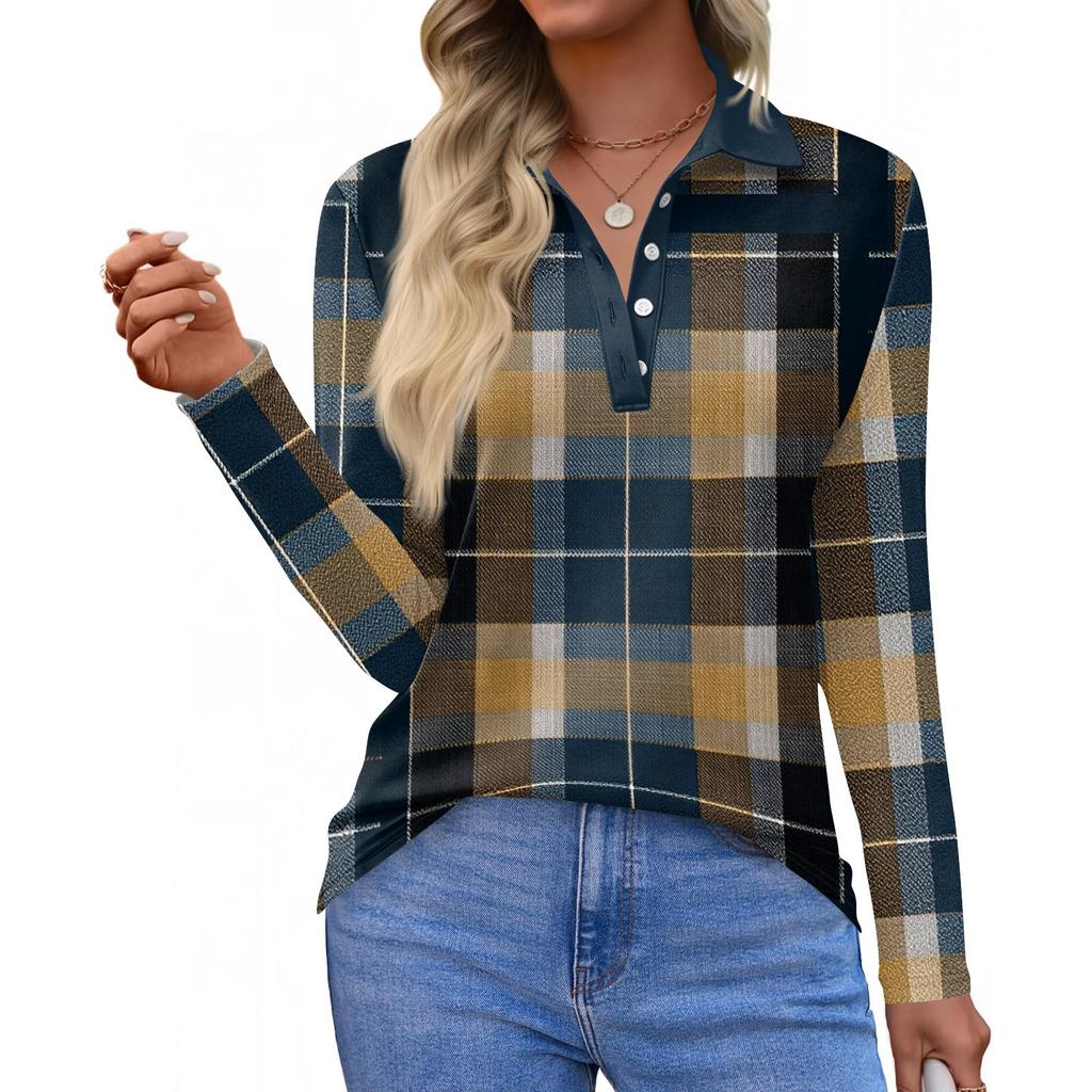 Koszula damska z krótkim rękawem i nadrukiem, zapinana na guziki, modna, swobodna, z klapami