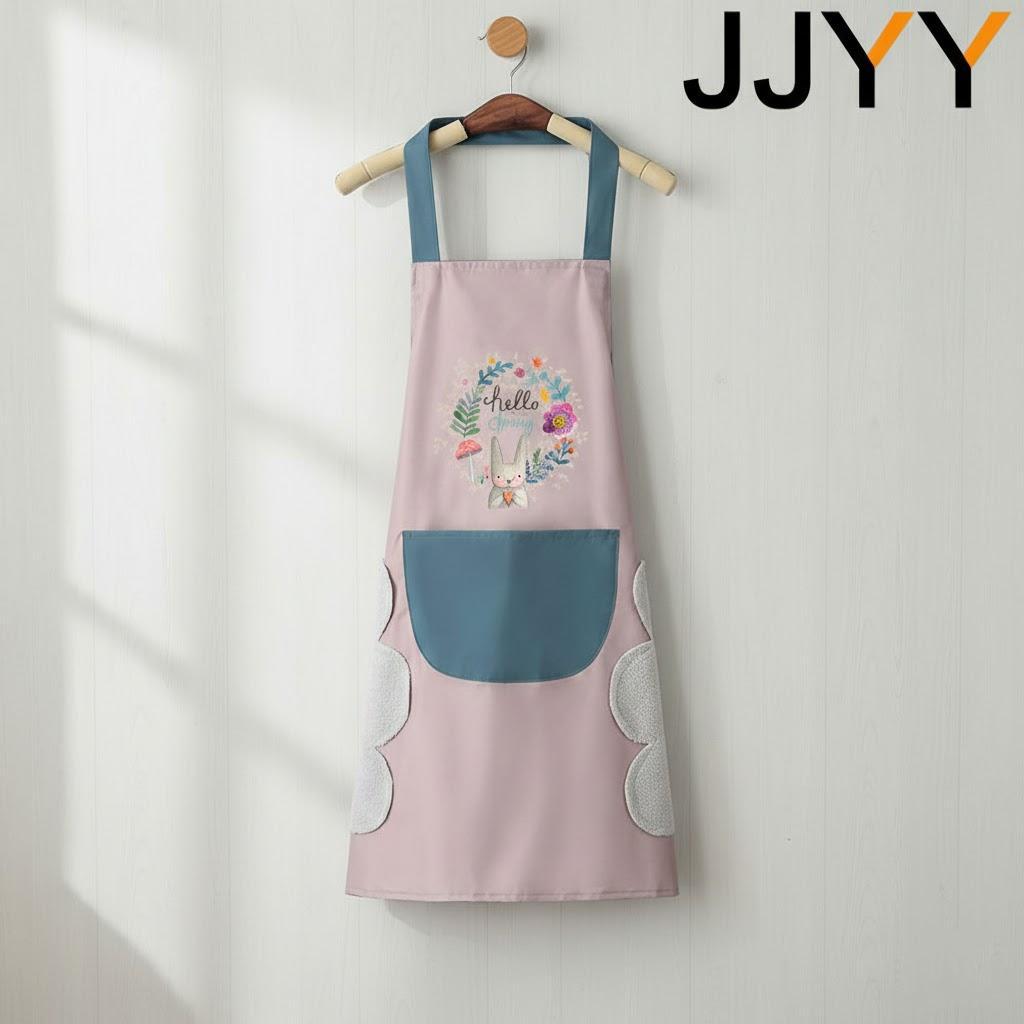 Waterproof Apron for Women Cute Kitchen Apron Oil Proof with Hand Wiping Cover Wholesale Home Cleaning Accessories