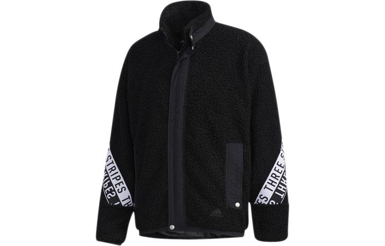Adidas Velvet Jackets Men s Black Stand Collar Thickened GE0388 S