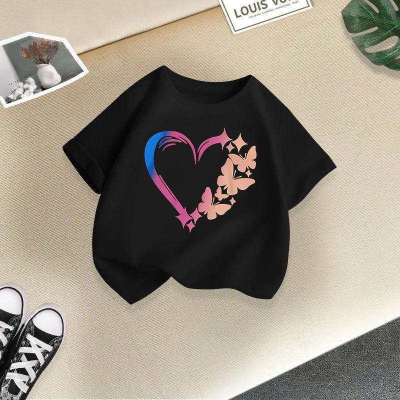 Kid T Shirt Love Printed Children T-shirt Kids 100% Cotton Clothes Tshirt Tops Tee Boys Girls Baby Tee 2-13Y