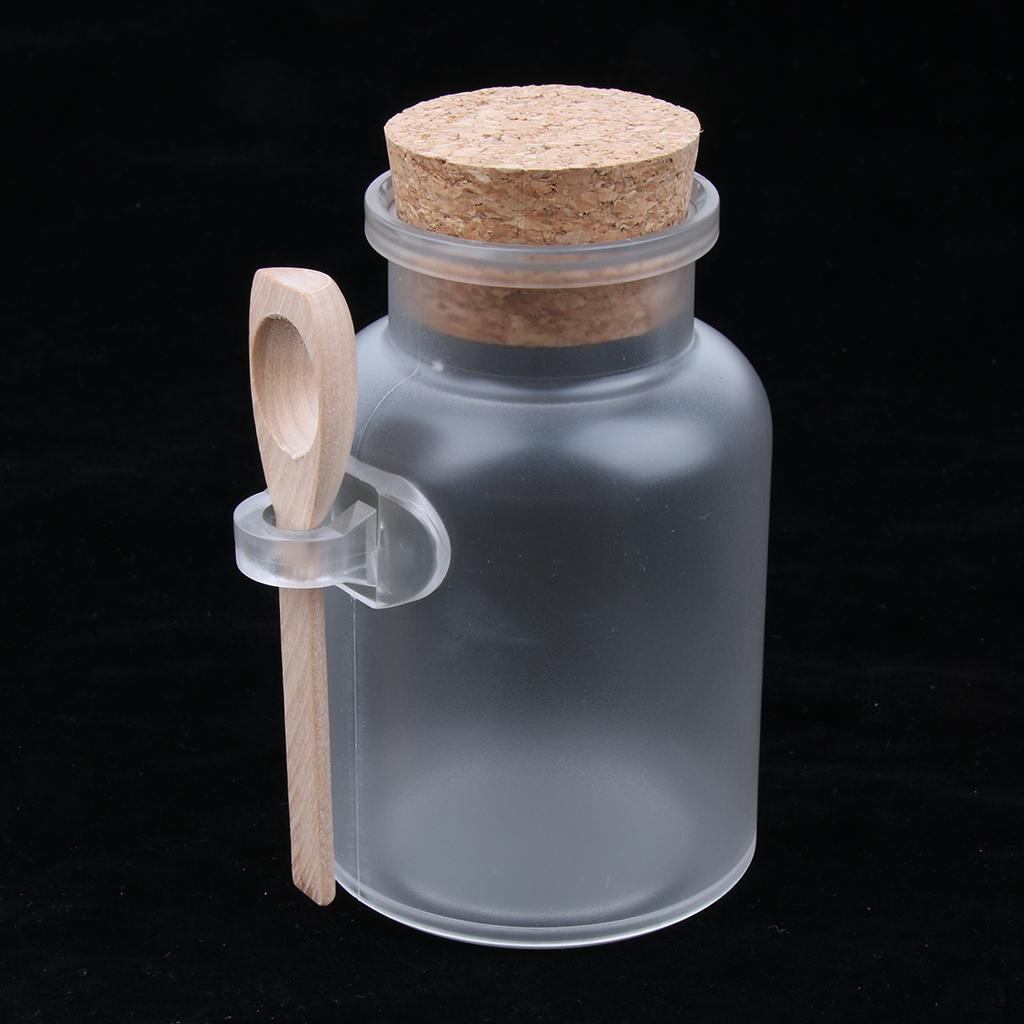 Transparent Bottle with Cork And Salt Bottles