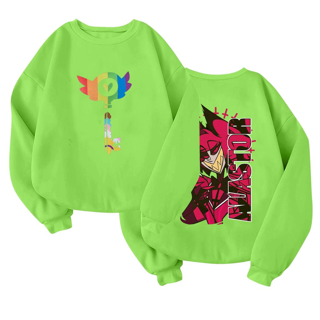 Children's Fashionable Lightweight Long-sleeved Round Neck Pullover With Pockets Printed Pullover