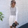 New Fashion Women's Long Sleeve Patchwork Shirt Dress Autumn/Winter