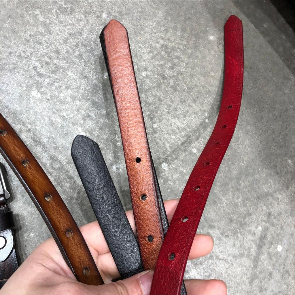 Genuine leather handmade top grain cowhide women's belt