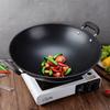 Non-slip bottom round bottom fine iron stir-fry pan for home thickening non-stick pan