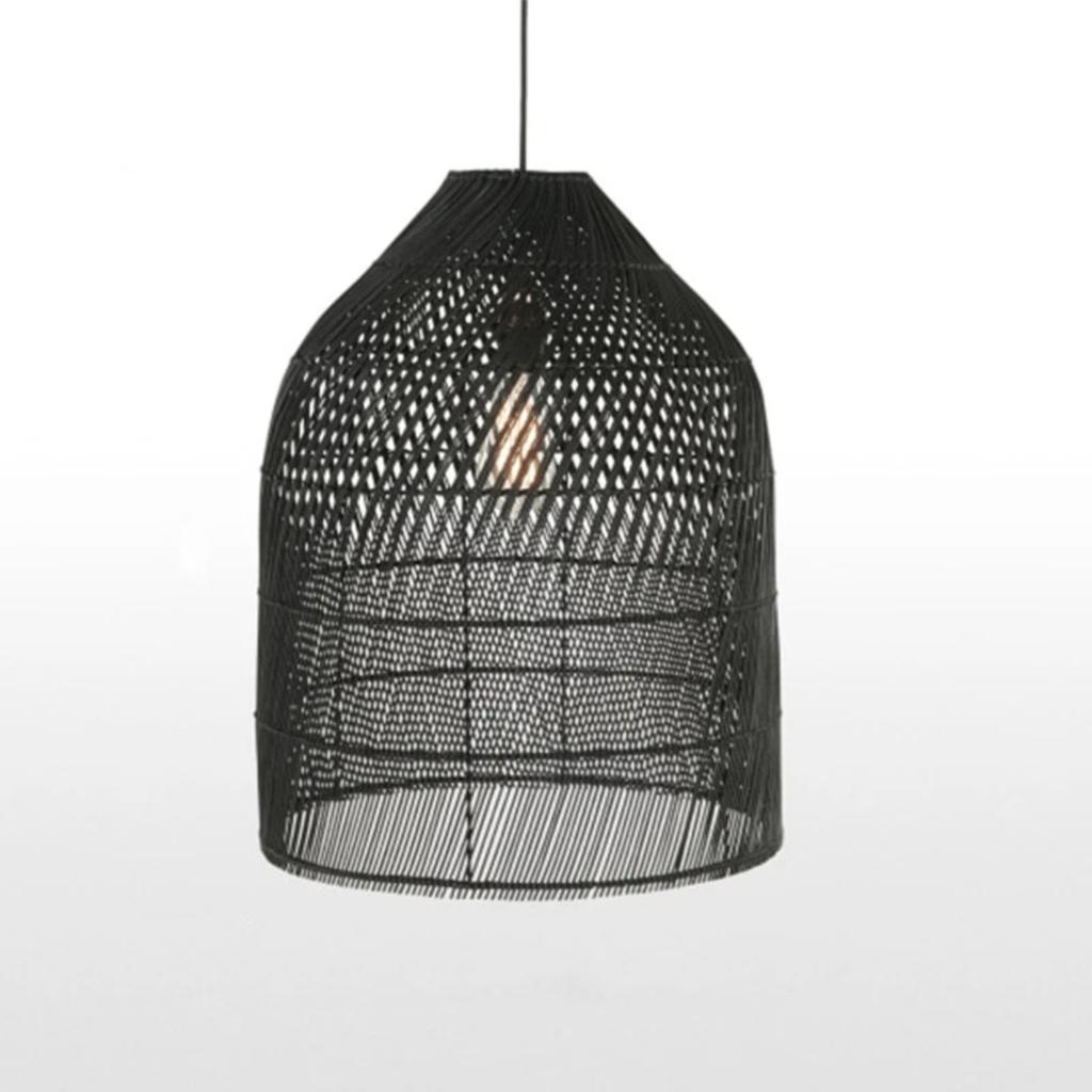 35/45cm Retro Hand Woven Rattan Pendant Lights Japanese Wabi Sabi Restaurant Bar Chandelier Home Room Decor Hanging Lamp Fixture