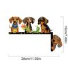 Dachshund Diamond Painting Door Corner Sign Diamond Art Door Right Angle Sign 5D DIY Wooden Door Topper for Indoor Outdoor Wall