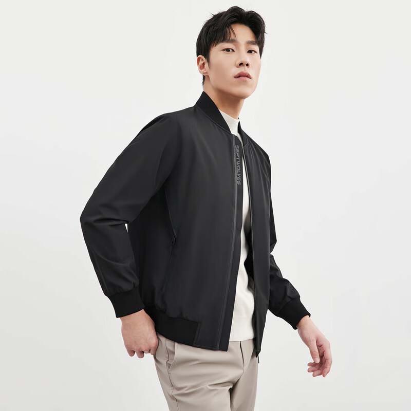 SEPTWOLVES Men's Baseball Collar Warm Jacket