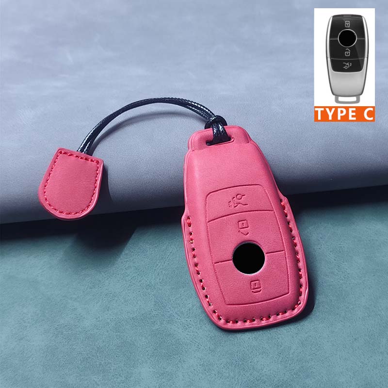 Car Remote Key Case Cover for Mercedes Benz A C E S G Class GLC CLE CLA GLB GLS W177 W205 W213 W222 X167 AMG Leather Accessories