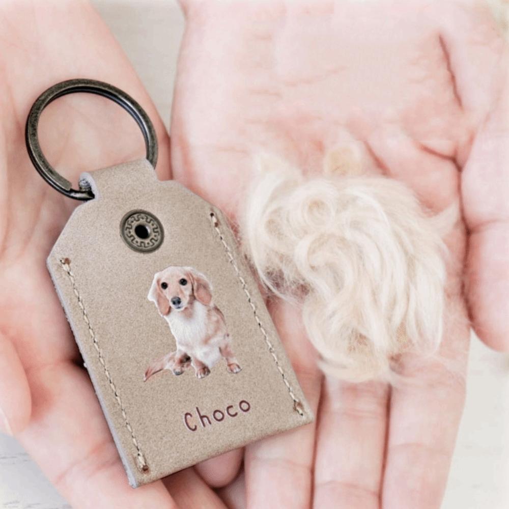 Puppy Pet Hair Storage Bag Cat Dog Claw Dogs Paw Pendant Cute Pet Hair Keychain  Unisex