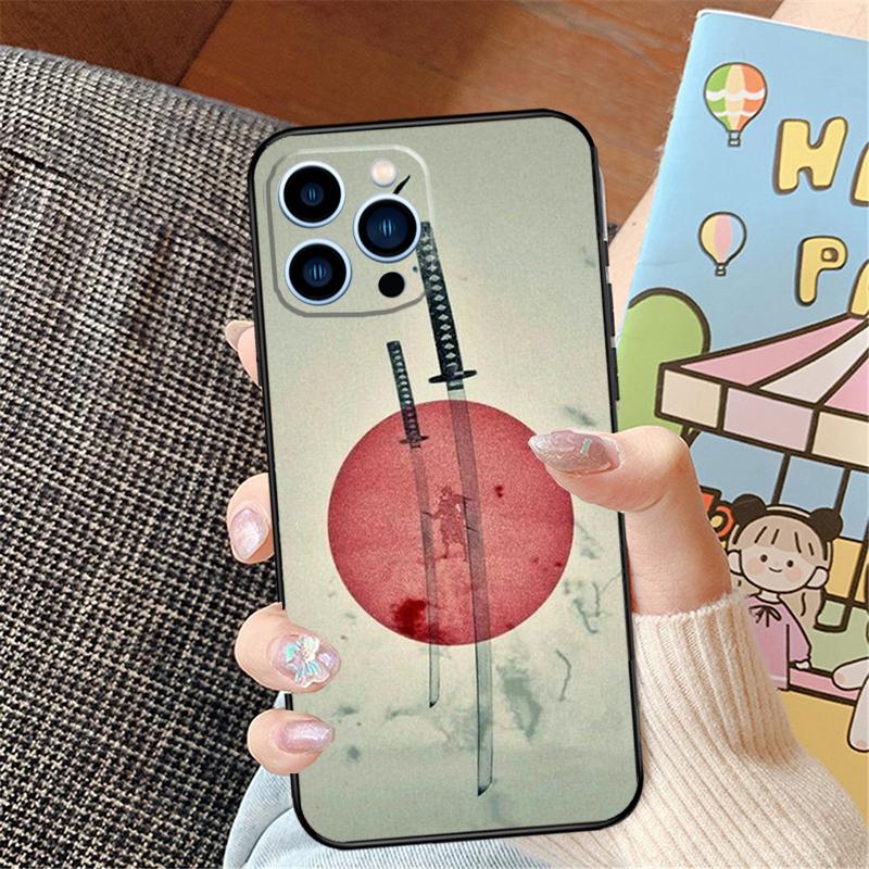 

Japan Samurai Ninja Ronin Phone Case For iPhone 16 Pro Max 15 14 11 12 13 Pro Max Mini XR 16e 16 15 Plus Bumper Cover iPhone 14 Plus