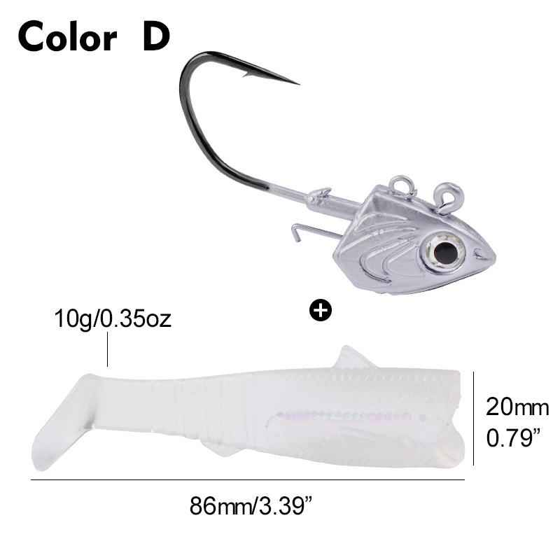 Anti-Snag Soft Fish Lead Head Lure Hooks with 30g, 35g, 45g Weights
