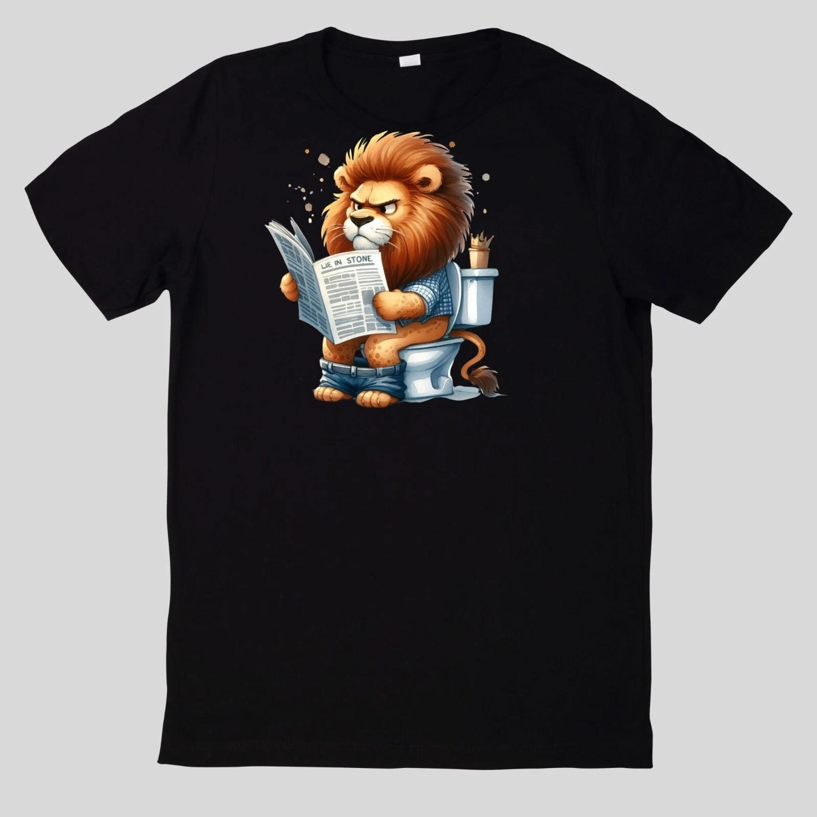 T-Shirt Lustige Tiere auf der Toilette Lustig Cartoon M