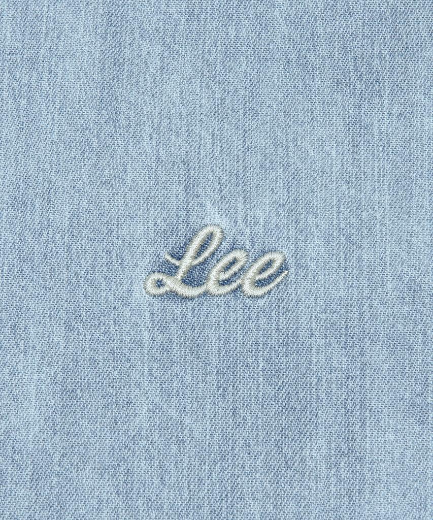 LEE Women'S Short Crop Denim Short Sleeve Shirt Indigo Light