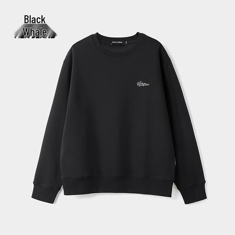 

HLA Black Whale Men s Crew Neck Sweatshirt L