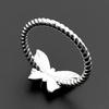 925 Sterling Silver Butterfly Ring For Women Wedding Luxurious Exquisite Crystal Female Elegant Anniversary Finger Jewelry Gifts