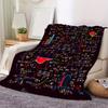 Mathematical Element Printed Flannel Blanket for Algebra Geometry Lovers Educational Design Calculus Physics Themed Gift