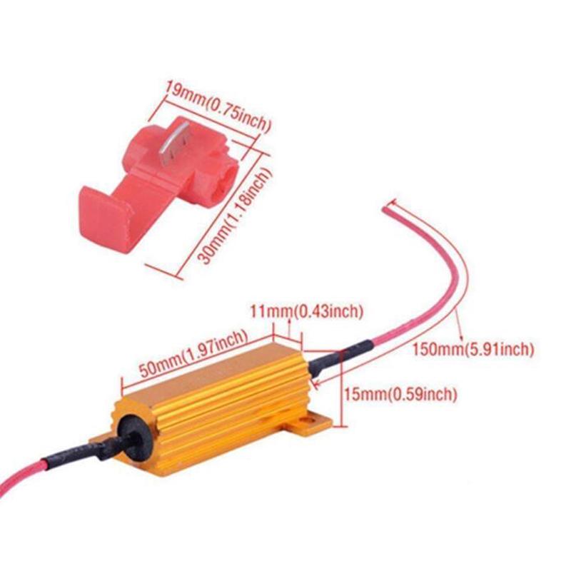 4pcs New 4x 50W 6 Ohm Load Resistor For Fix LED Bulb Fast Hyper Flash Turn Signal Blinker