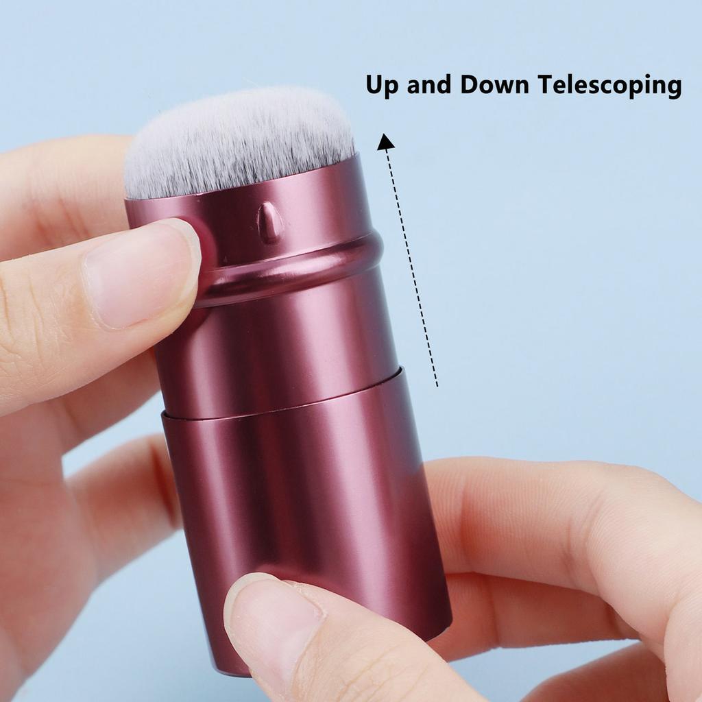 Retractable Kabuki Foundation Brush Travel Portable Multifunctional Makeup Brush For Liquid, Cream And Flawless Powder Cosmetics