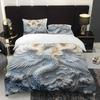 3pcs Luxury Phoenix Relief Bedding Duvet Cover Set Elegant Phoenix Bedding Quilt Set 3D Phoenix Themed Bed Quilt Set Gray White