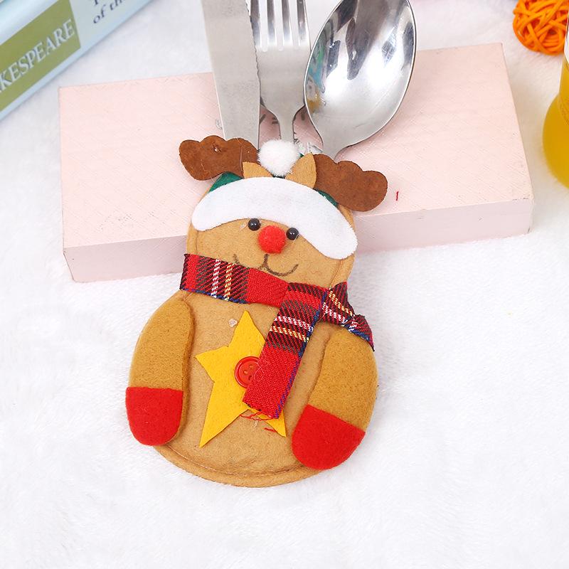 Festive Snowman Cutlery Holder - Creative Christmas Table Set