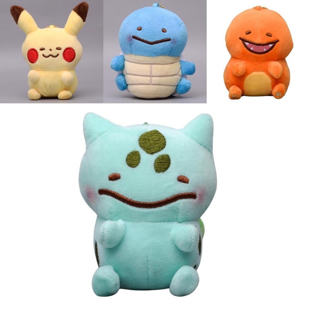 Adorable Pokemon Plush Keychains Featuring Pikachu, Squirtle, Charmander, Bulbasaur And Eevee Perfect For Collectors!
