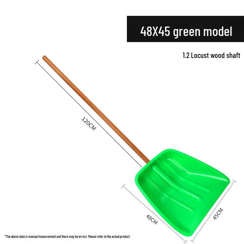 Extra Wide Tempered Iron and Plastic Snow & Grain Shovel