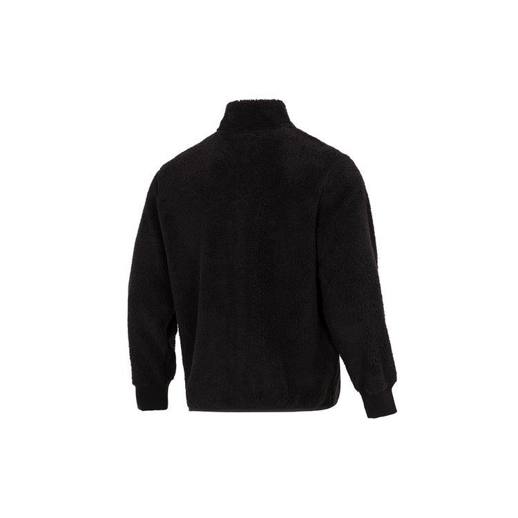 Puma Classics Sherpa Jacket Solid Color Fleece Logo Sports Casual Stand Collar Lamb Fleece Jacket Men Jacket Black 537699-01