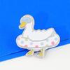 Funny Duck Swimming Enamel Pin: Humorous Gift for Friends, Classmates, Teachers, and Family