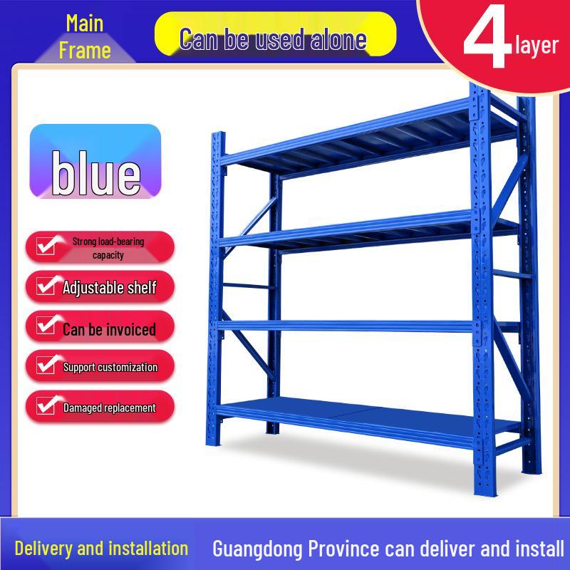 Four-Layer Multi-Use Storage Shelves for Warehouses and Express Stations
